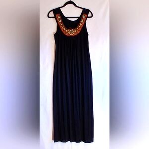 Black Maxi Dress with Beaded Top